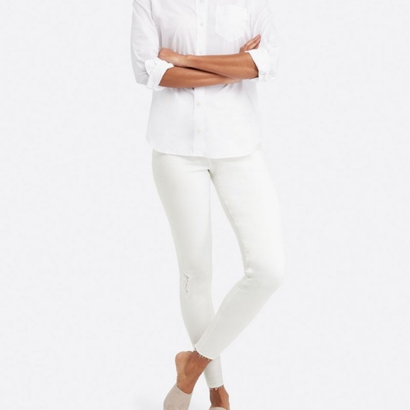 SPANX Denim - SPANX White Distressed Skinny Jeans Size Small